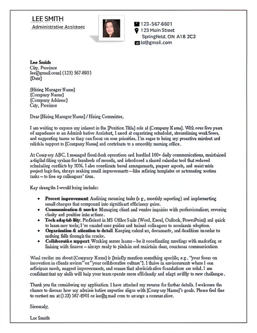 Cover Letter Overlay