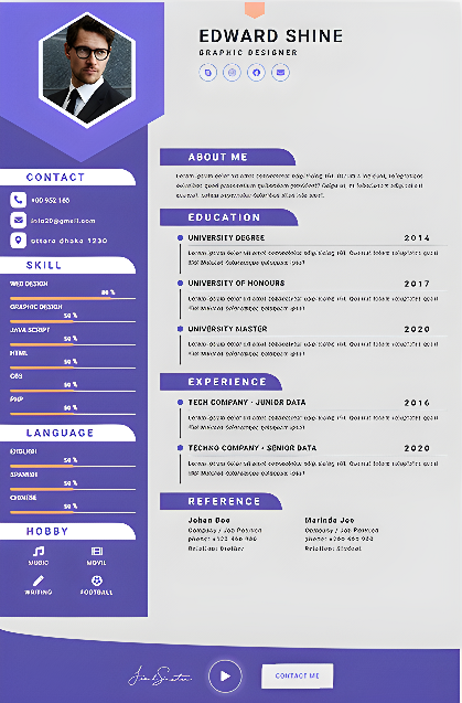 Modern Purple Resume